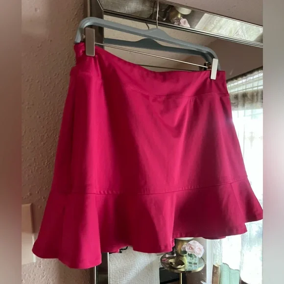 Tommy Bahama Hot Pink Golf Skort / Mini Skirt with Shorts - Size Large Skirt - Picture 3 of 8